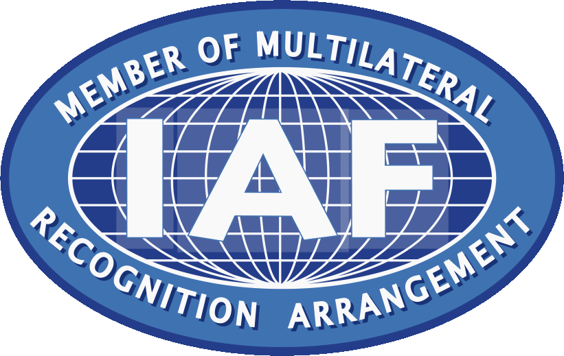Logo IAF ente accreditatore certificazioni iso.
